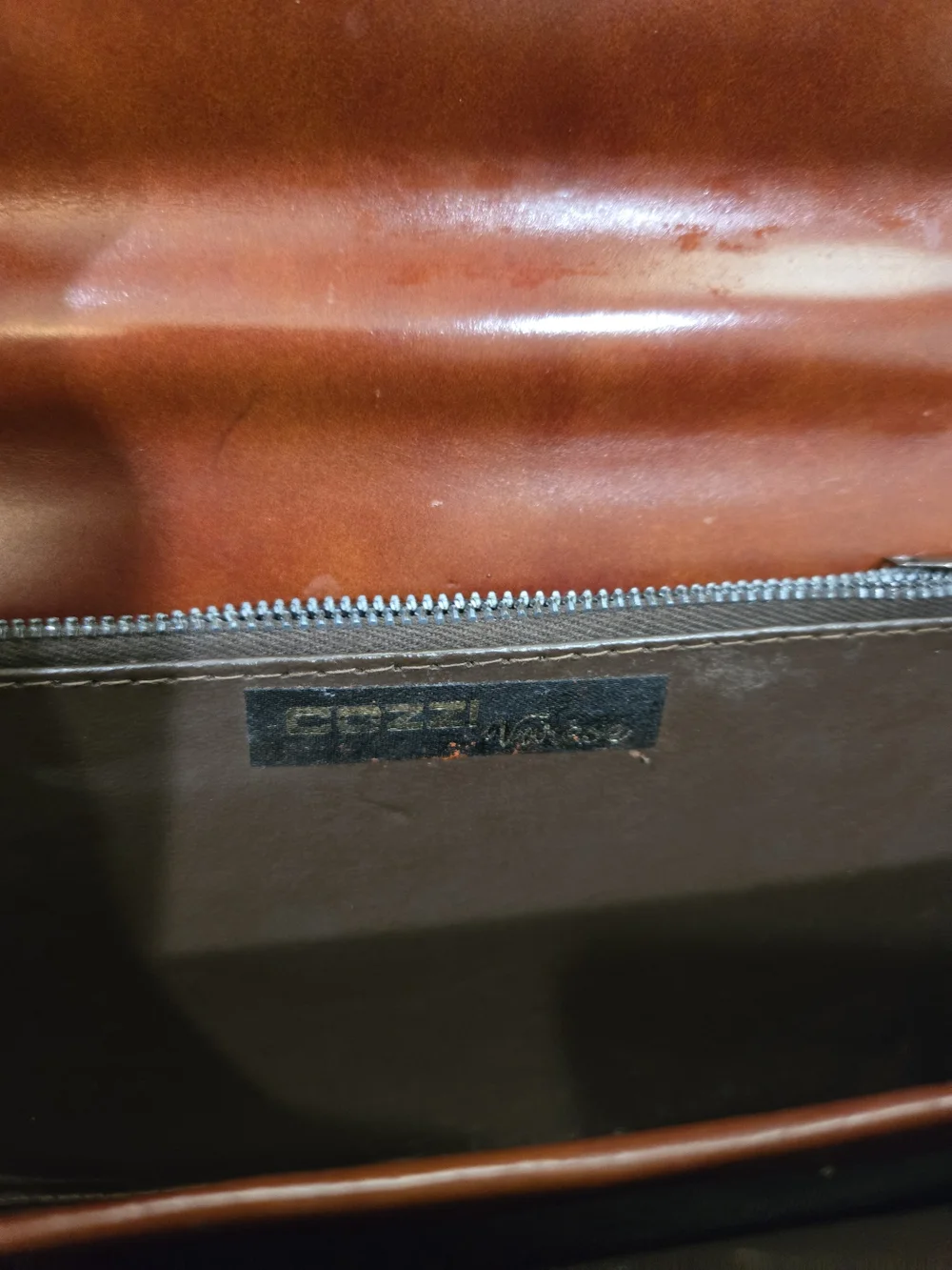 Structured Cognac Leather Top-Handle Tote